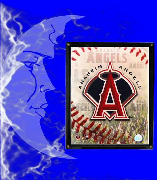 MLB Photos - Anaheim Angels Logo in Screw Down Frame