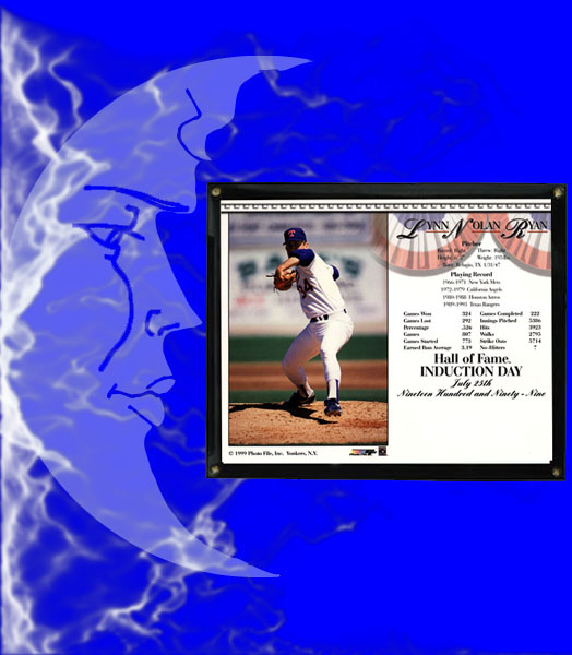MLB Photos - Nolan Ryan Hall of Fame Induction Day in black screw down frame